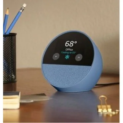 Amazon Echo Spot Smart Alarm Clock With Vibrant Sound + Alexa - Blue